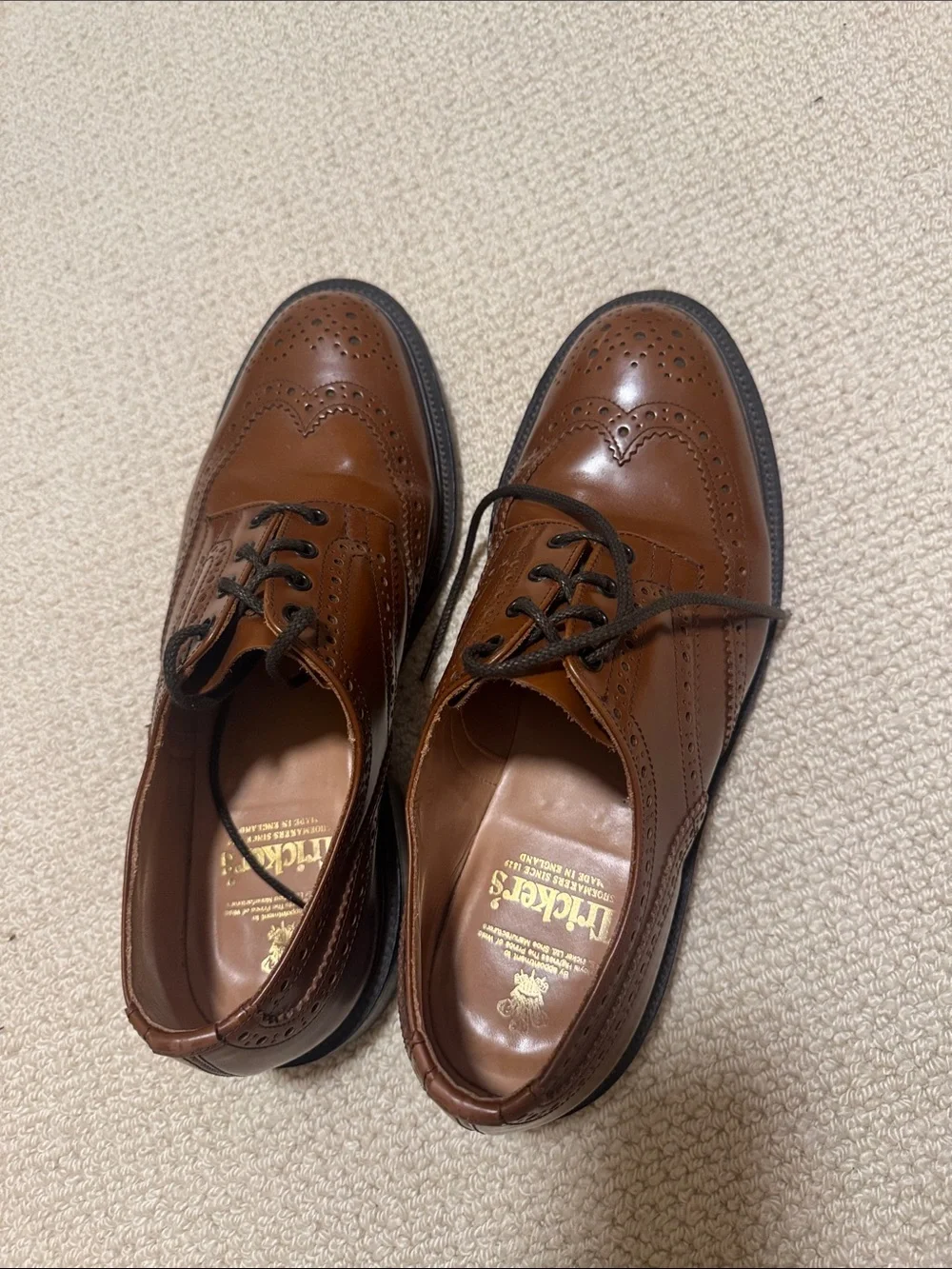 Tricker’s Brown Leather Brogue Oxfords